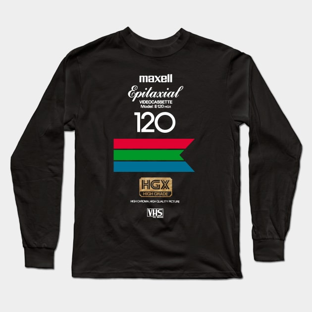 Retro VHS Tape Long Sleeve T-Shirt by GuitarManArts